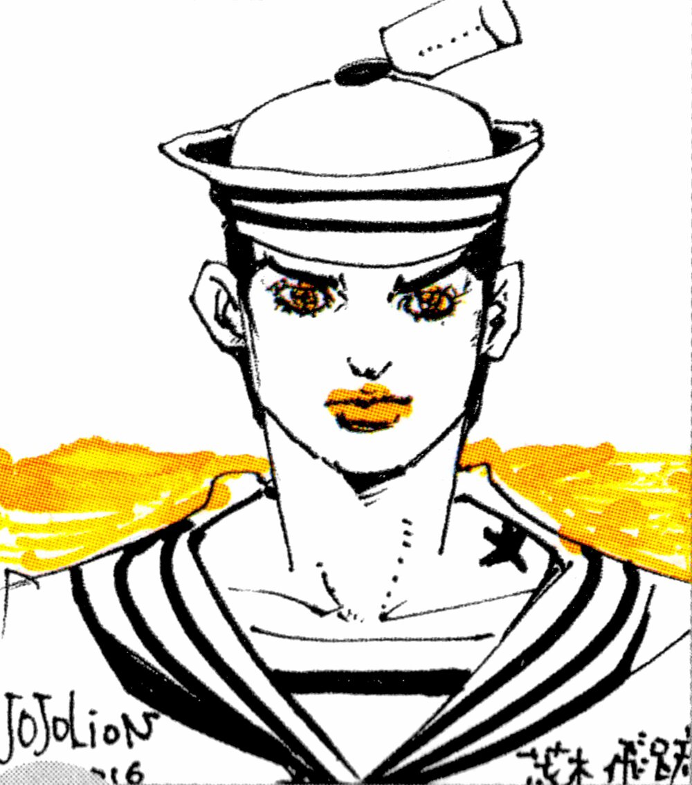 Educational authentic reference image (JumpFestaJJL2016). — educational authentic (REAL) shikishi reference associated with Araki Hirohiko