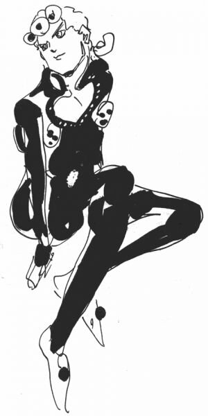 Educational authentic reference image (300px-Gio17). — educational authentic (REAL) shikishi reference associated with Araki Hirohiko