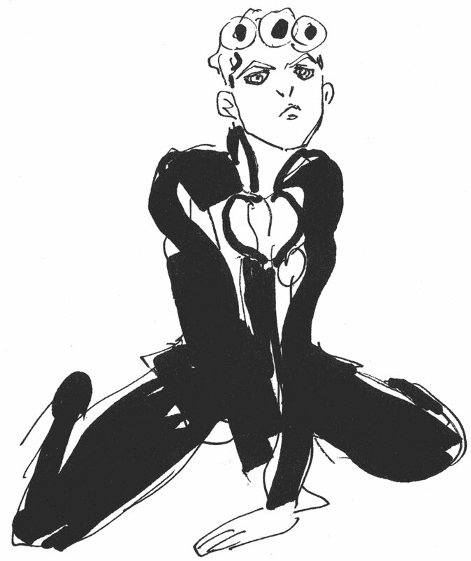 Educational authentic reference image (Gio12). — educational authentic (REAL) shikishi reference associated with Araki Hirohiko