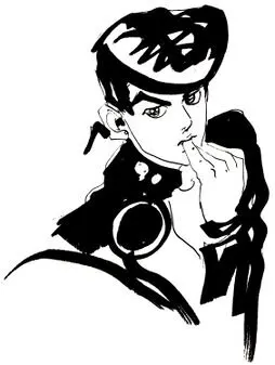 Educational authentic reference image (254px-Josu16). — educational authentic (REAL) shikishi reference associated with Araki Hirohiko