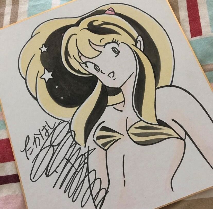 Educational counterfeit reference image (af65afad-84ba-4231-bf2a-f7b581731fa0). — educational counterfeit (FAKE) shikishi reference associated with Rumiko Takahashi