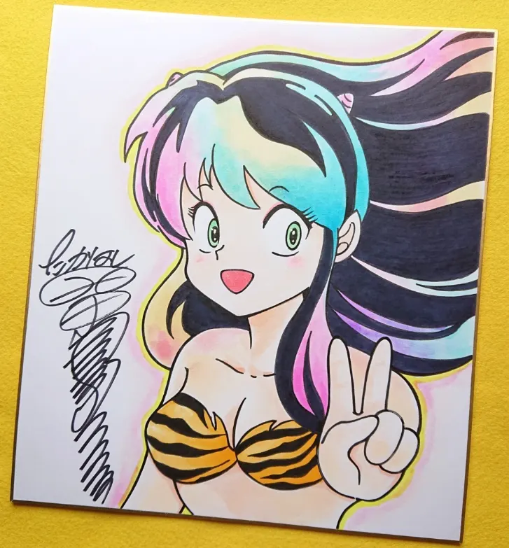 Educational counterfeit reference image (Screenshot 2024-01-26 115155). — educational counterfeit (FAKE) shikishi reference associated with Rumiko Takahashi