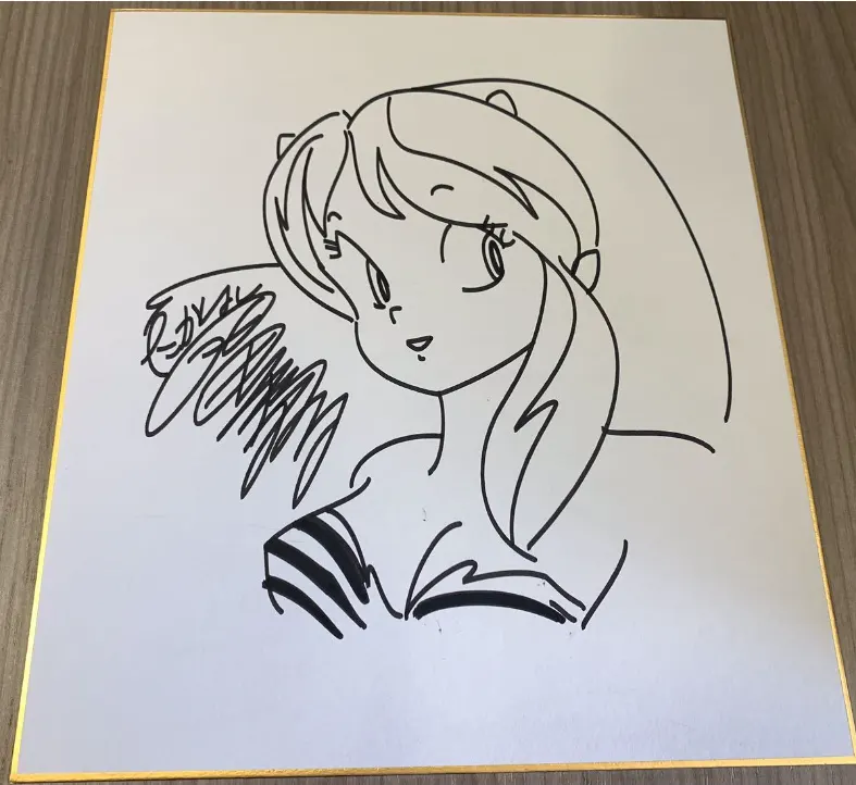 Educational counterfeit reference image (Screenshot 2024-01-26 115304). — educational counterfeit (FAKE) shikishi reference associated with Rumiko Takahashi