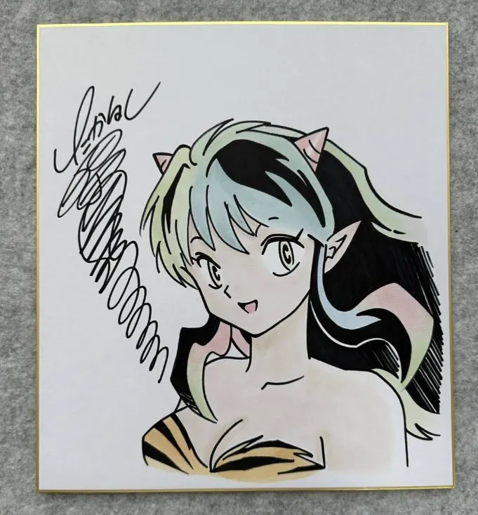 Educational counterfeit reference image (Screenshot 2024-01-26 115437). — educational counterfeit (FAKE) shikishi reference associated with Rumiko Takahashi