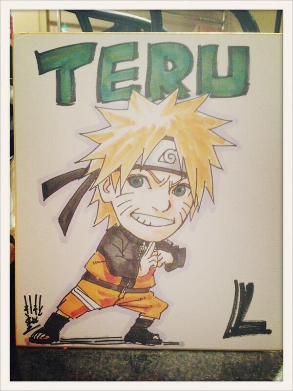 Educational authentic reference image (BPL-9N3CQAAWfEg). — educational authentic (REAL) shikishi reference associated with Masashi Kishimoto