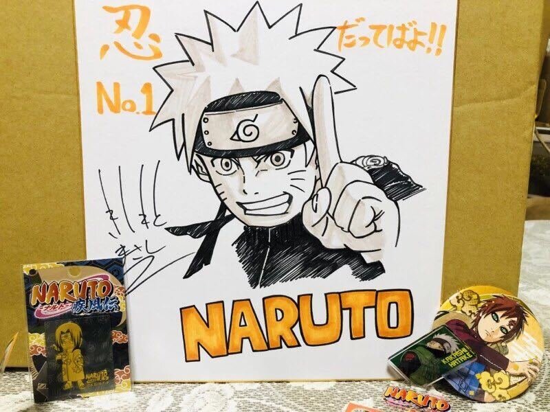 Educational counterfeit reference image (m349203242.3). — educational counterfeit (FAKE) shikishi reference associated with Masashi Kishimoto