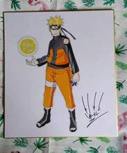 Educational counterfeit reference image (aewawrrr). — educational counterfeit (FAKE) shikishi reference associated with Masashi Kishimoto