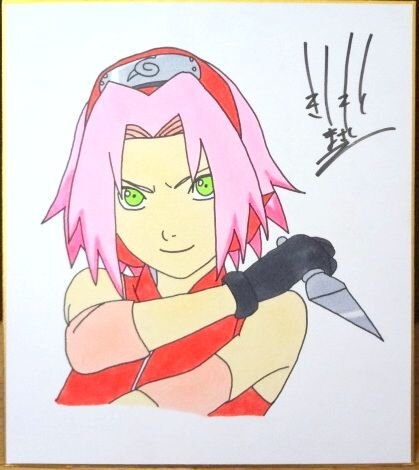 Educational counterfeit reference image (h242576272.1). — educational counterfeit (FAKE) shikishi reference associated with Masashi Kishimoto