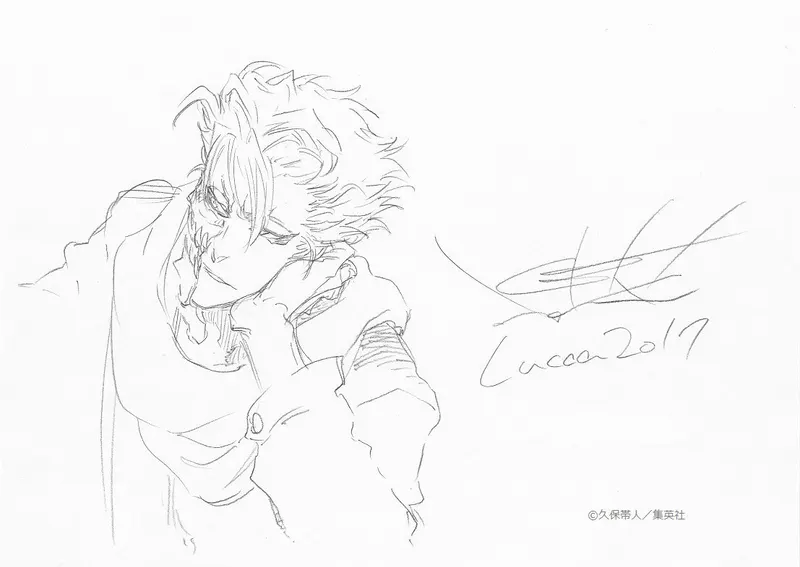 Educational authentic reference image (grimmjow-jaegerjaquez-tite-kubo-drawing-lucca). — educational authentic (REAL) shikishi reference associated with Tite Kubo