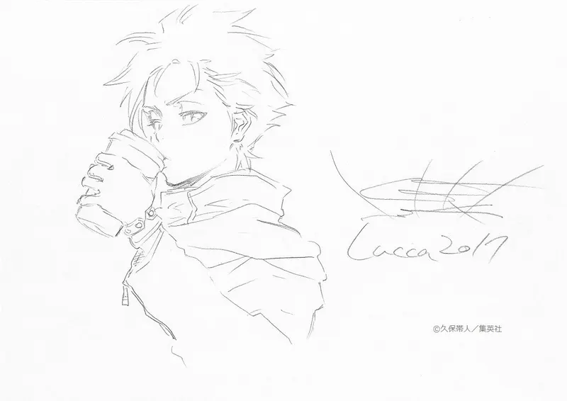 Educational authentic reference image (toshiro-hitsugaya-tite-kubo-drawing-lucca). — educational authentic (REAL) shikishi reference associated with Tite Kubo