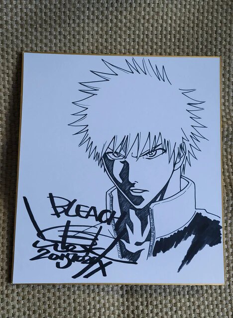 Educational counterfeit reference image (H2091a9b0eac1452db6e455a6eee94b01W.jpg_640x640Q90.jpg_). — educational counterfeit (FAKE) shikishi reference associated with Tite Kubo