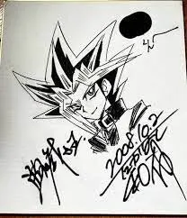 Educational counterfeit reference image (aweawrrr). — educational counterfeit (FAKE) shikishi reference associated with Kazuki Takahashi