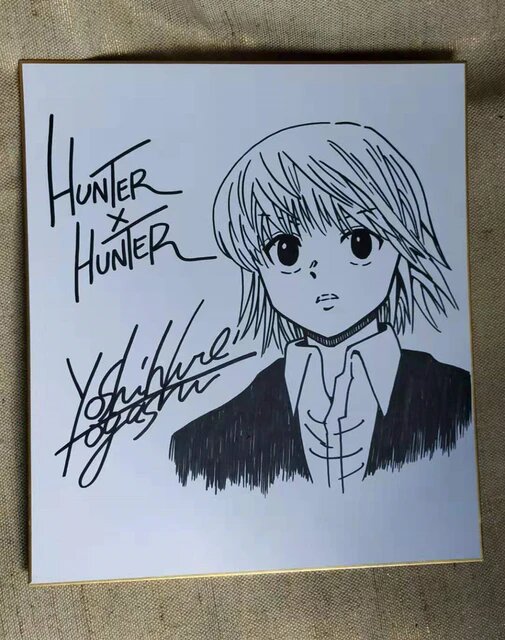 Educational counterfeit reference image (Hd9448962413b4d37b249d3130f2db6dbq.jpg_640x640q90). — educational counterfeit (FAKE) shikishi reference associated with Yoshihiro Togashi