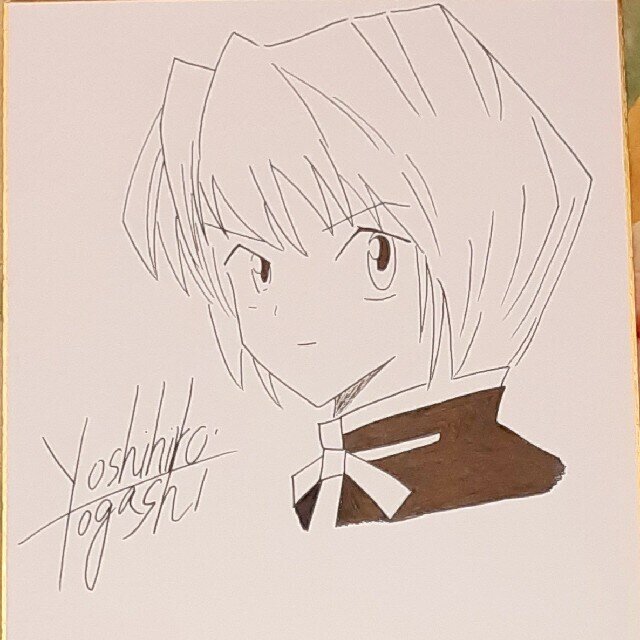 Educational counterfeit reference image (1504738902). — educational counterfeit (FAKE) shikishi reference associated with Yoshihiro Togashi