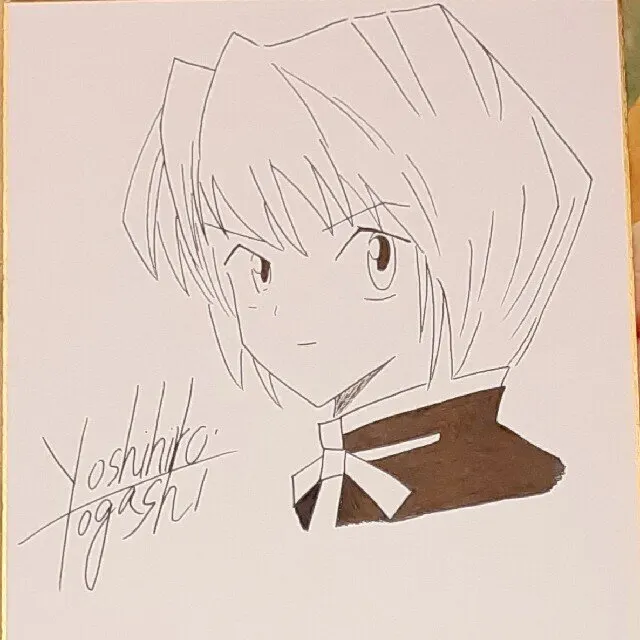 Educational counterfeit reference image (1504738902). — educational counterfeit (FAKE) shikishi reference associated with Yoshihiro Togashi