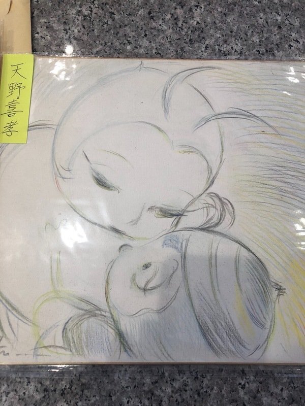 Educational authentic reference image (filaweewee). — educational authentic (REAL) shikishi reference associated with Yoshitaka Amano