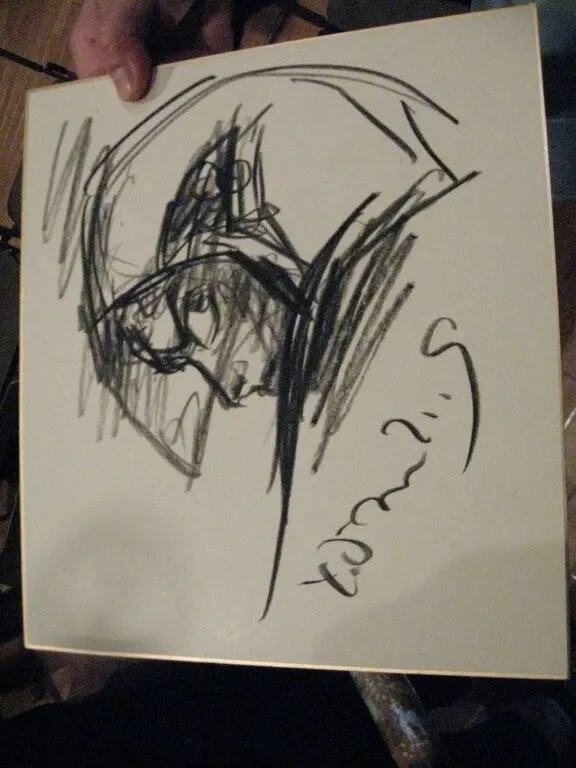 Educational authentic reference image (gatchaman-autograph). — educational authentic (REAL) shikishi reference associated with Yoshitaka Amano