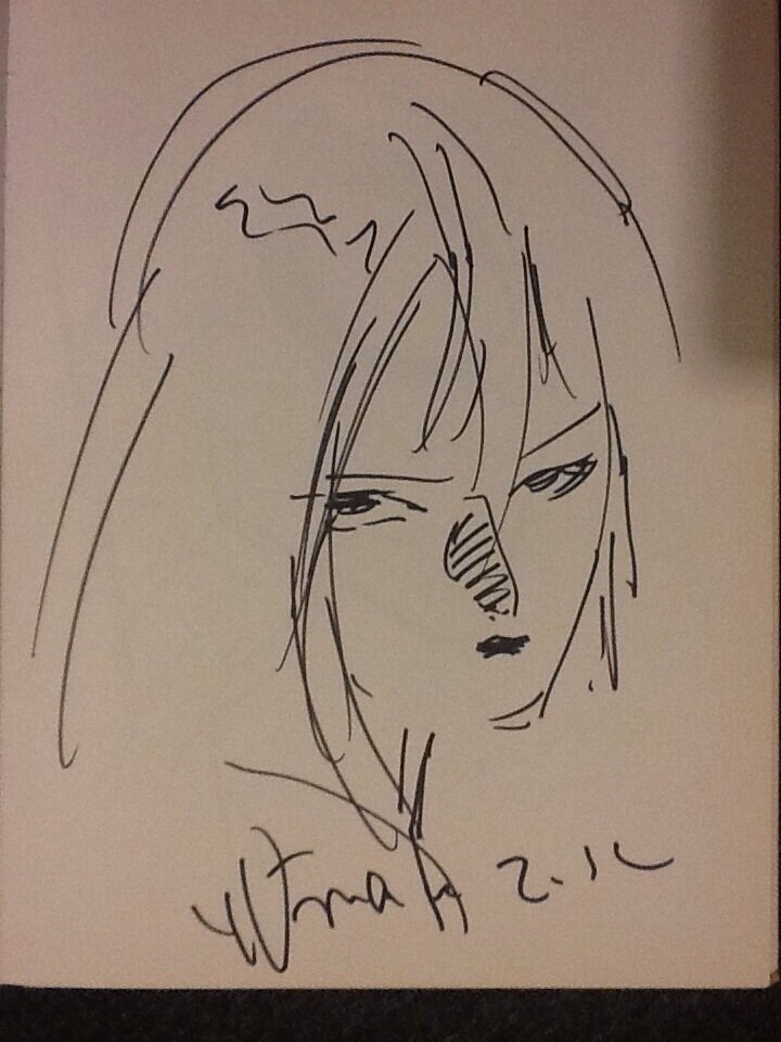 Educational authentic reference image (rfqAPTp8_0411132325391). — educational authentic (REAL) shikishi reference associated with Yoshitaka Amano
