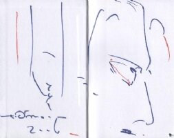 Educational authentic reference image (amano_hero). — educational authentic (REAL) shikishi reference associated with Yoshitaka Amano