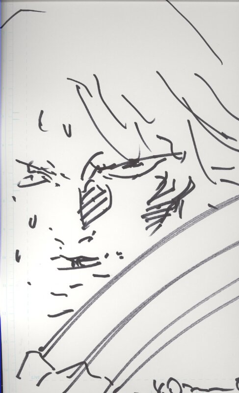 Educational authentic reference image (Amano-Wolverine). — educational authentic (REAL) shikishi reference associated with Yoshitaka Amano