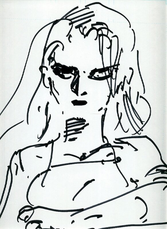 Educational authentic reference image (Amano-Elektra). — educational authentic (REAL) shikishi reference associated with Yoshitaka Amano