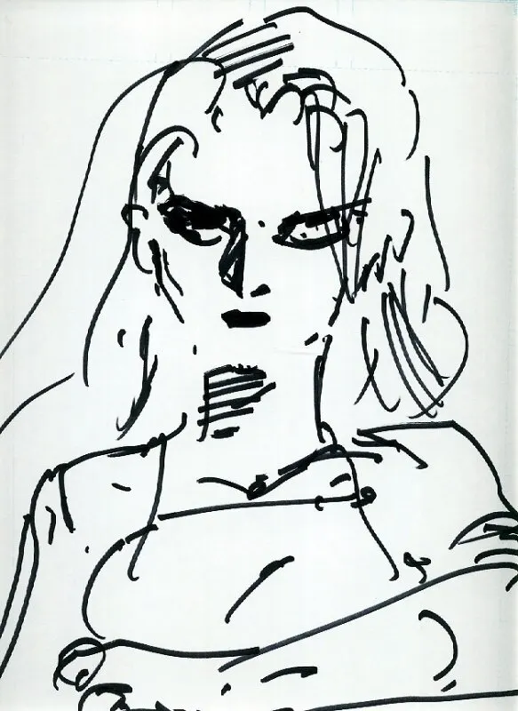 Educational authentic reference image (Amano-Elektra). — educational authentic (REAL) shikishi reference associated with Yoshitaka Amano