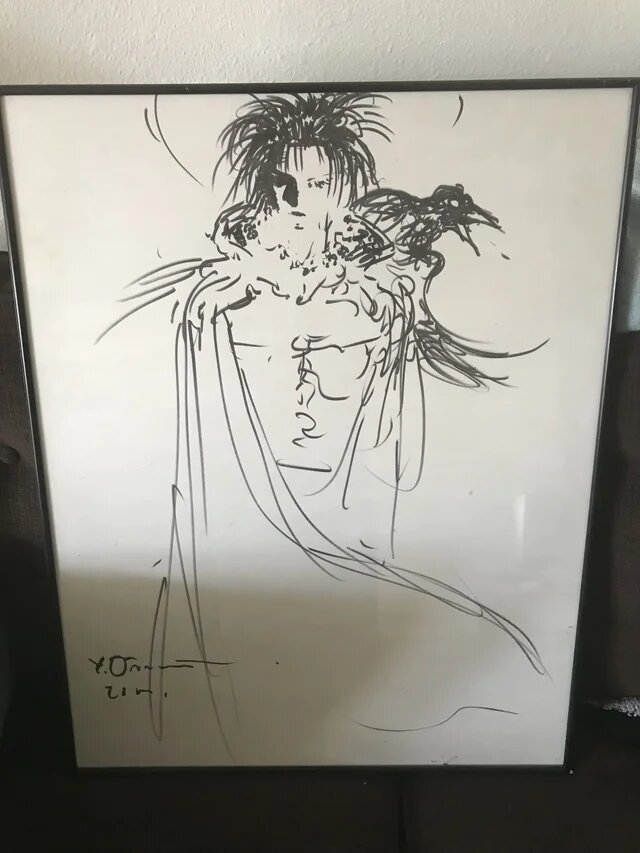 Educational authentic reference image (M3EZxyDqpnWF62dZXMURoT89KA3My95pz4T34M2fvag). — educational authentic (REAL) shikishi reference associated with Yoshitaka Amano