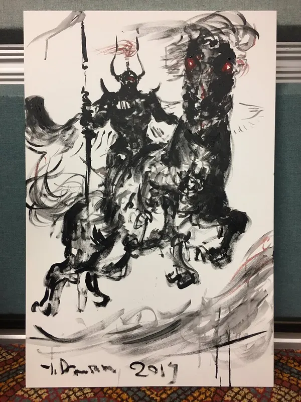 Educational authentic reference image (DIM0EQeV4AAa86E). — educational authentic (REAL) shikishi reference associated with Yoshitaka Amano