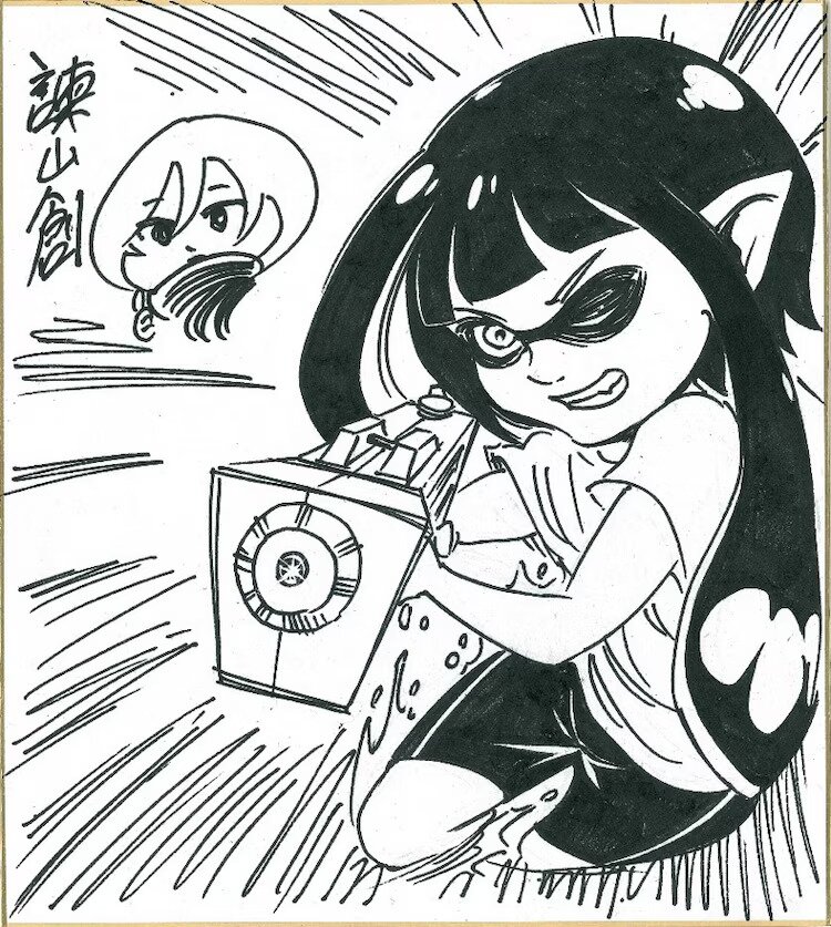 Educational authentic reference image (splatoonFB_1). — educational authentic (REAL) shikishi reference associated with Hajime Isayama
