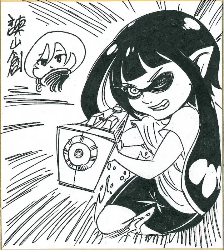 Educational authentic reference image (splatoonFB_1). — educational authentic (REAL) shikishi reference associated with Hajime Isayama
