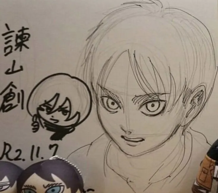 Educational authentic reference image (10c0a075e0e094878bd39d86b43c1f3c). — educational authentic (REAL) shikishi reference associated with Hajime Isayama