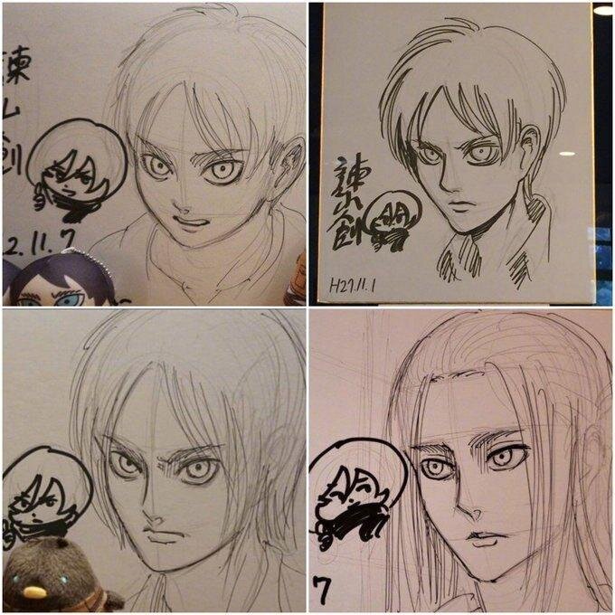Educational authentic reference image (w700d1q75cms). — educational authentic (REAL) shikishi reference associated with Hajime Isayama