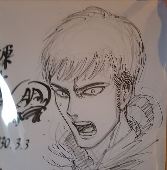 Educational authentic reference image (cbcbe30c43dc841c483cead64226e550). — educational authentic (REAL) shikishi reference associated with Hajime Isayama