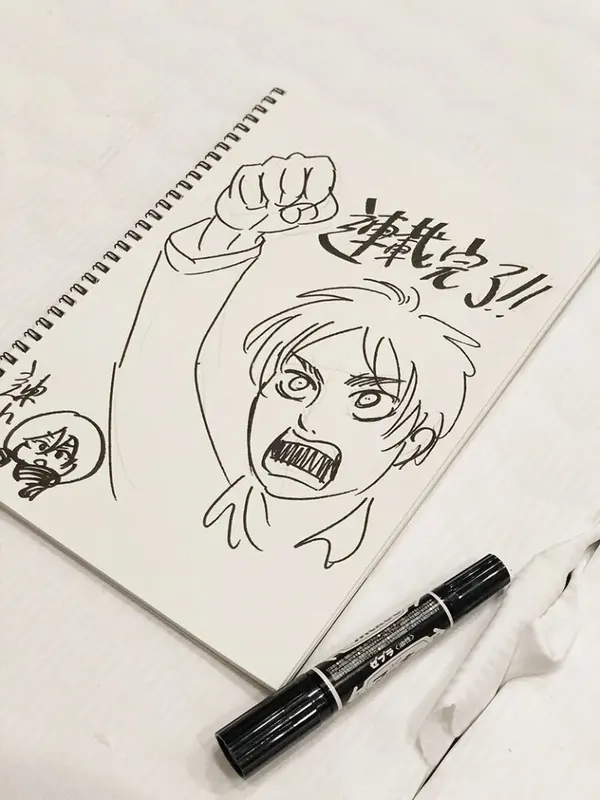 Educational authentic reference image (EMuMFRnU4AAoEl2). — educational authentic (REAL) shikishi reference associated with Hajime Isayama