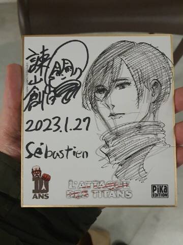 Educational authentic reference image (u=2343385553,840065242&fm=253&app=138&f=JPEG). — educational authentic (REAL) shikishi reference associated with Hajime Isayama