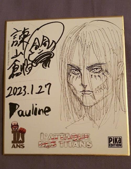 Educational authentic reference image (u=436640841,1528498166&fm=253&app=120&f=JPEG). — educational authentic (REAL) shikishi reference associated with Hajime Isayama