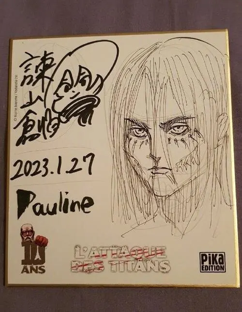 Educational authentic reference image (u=436640841,1528498166&fm=253&app=120&f=JPEG). — educational authentic (REAL) shikishi reference associated with Hajime Isayama