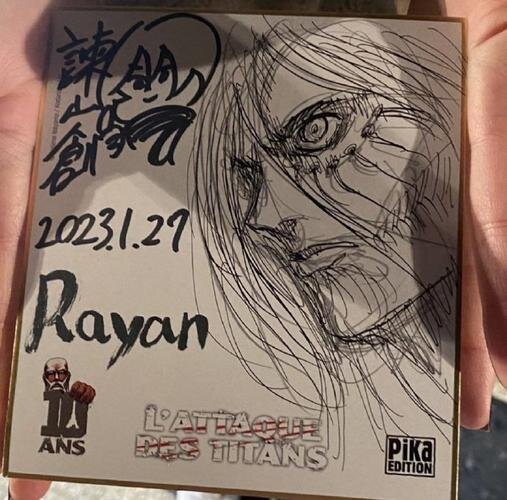 Educational authentic reference image (u=4275656300,3495884154&fm=253&app=120&f=JPEG). — educational authentic (REAL) shikishi reference associated with Hajime Isayama