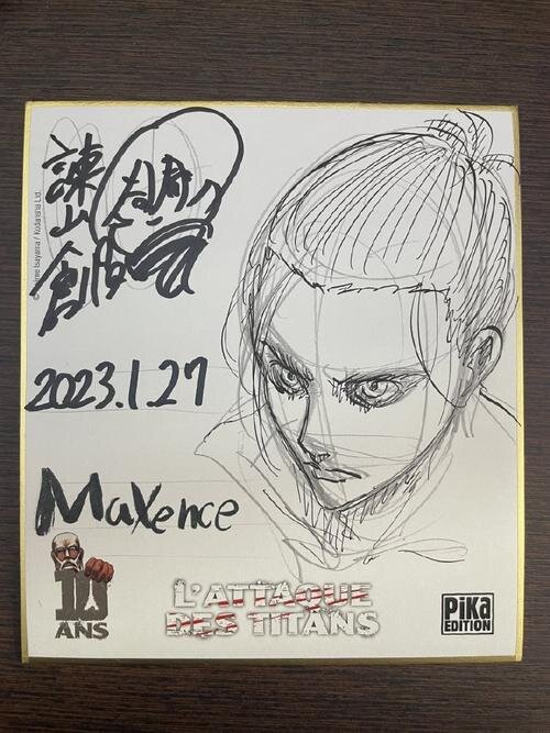 Educational authentic reference image (u=640672655,3350102942&fm=253&app=120&f=JPEG). — educational authentic (REAL) shikishi reference associated with Hajime Isayama