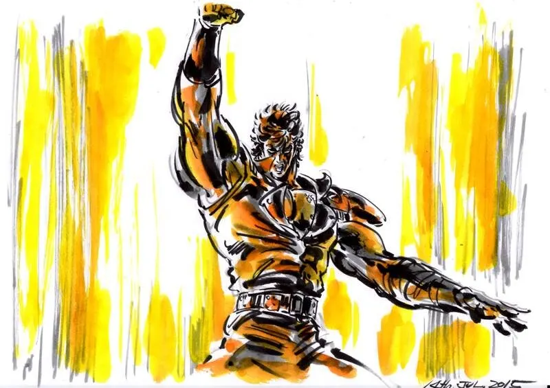 Educational authentic reference image (kenshiro-6). — educational authentic (REAL) shikishi reference associated with Junichi Hayama