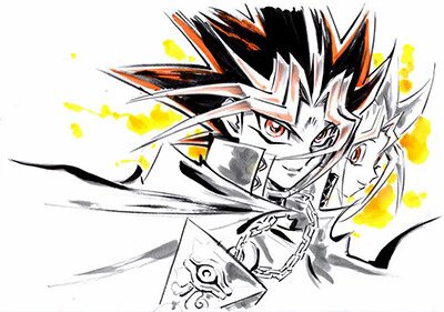 Educational authentic reference image (junichi_hayama_yami_yugi_muto_2015-05-31). — educational authentic (REAL) shikishi reference associated with Junichi Hayama