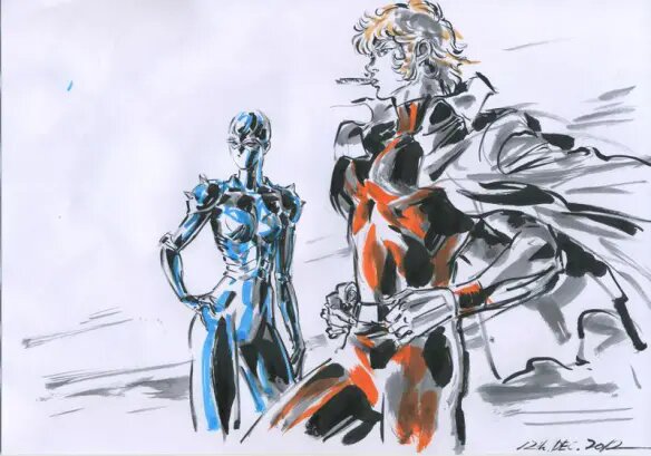 Educational authentic reference image (junichi_hayama_02). — educational authentic (REAL) shikishi reference associated with Junichi Hayama