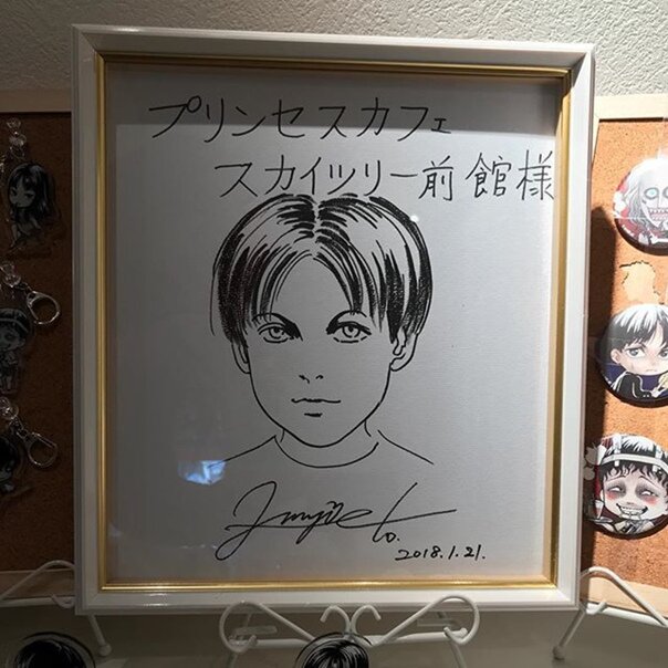 Educational authentic reference image (tzobK0vE5tk). — educational authentic (REAL) shikishi reference associated with Junji ITO