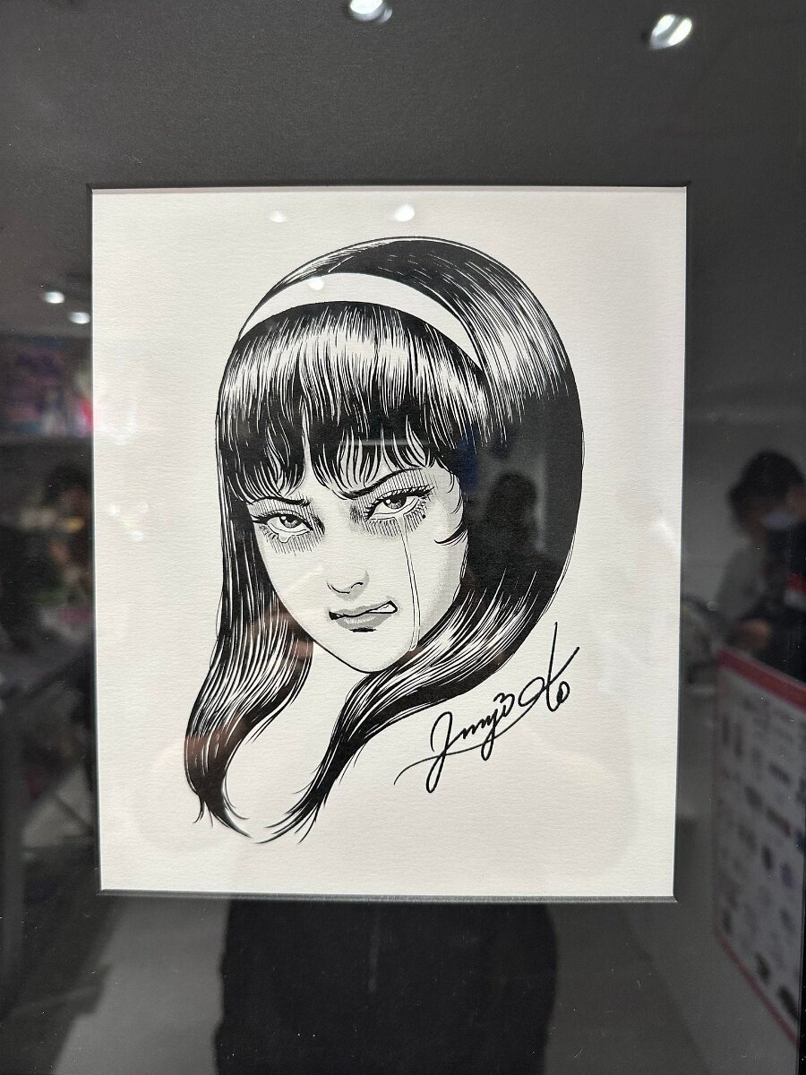 Educational authentic reference image (new-original-junji-ito-art-at-pop-up-store-0-ikebukuro-v0-71ytqcyuzboa1). — educational authentic (REAL) shikishi reference associated with Junji ITO
