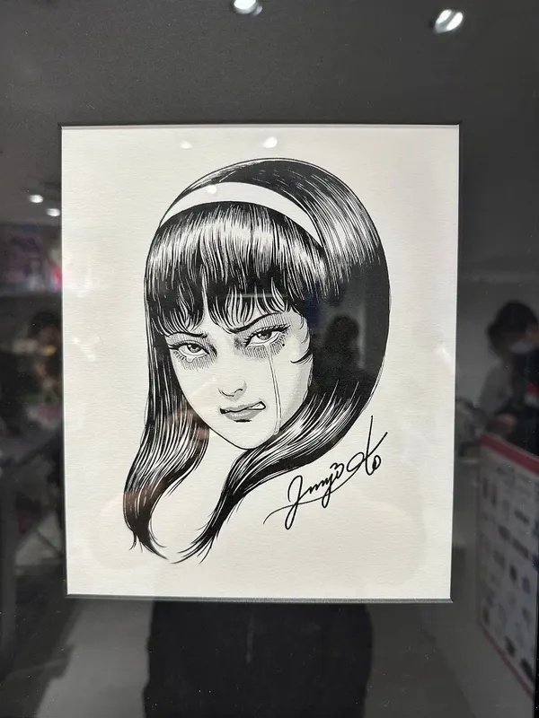 Educational authentic reference image (new-original-junji-ito-art-at-pop-up-store-0-ikebukuro-v0-71ytqcyuzboa1). — educational authentic (REAL) shikishi reference associated with Junji ITO