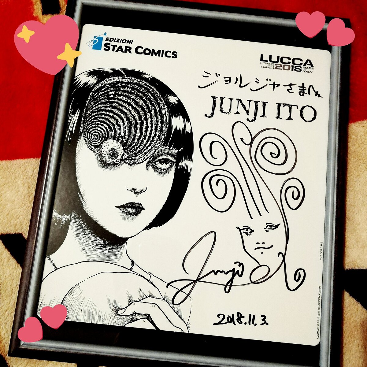 Educational authentic reference image (DrcG-1RXQAAsmJN). — educational authentic (REAL) shikishi reference associated with Junji ITO