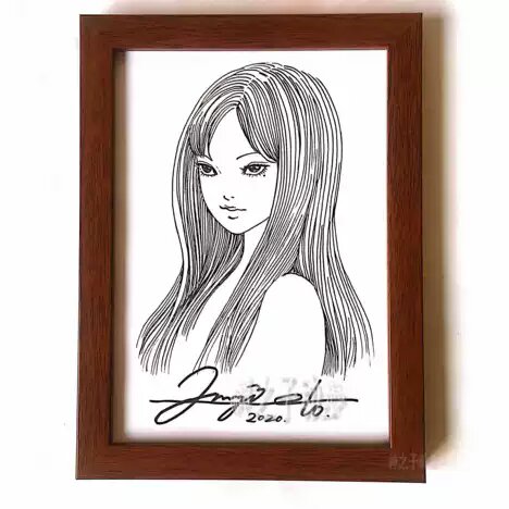 Educational counterfeit reference image (Untitled). — educational counterfeit (FAKE) shikishi reference associated with Junji ITO