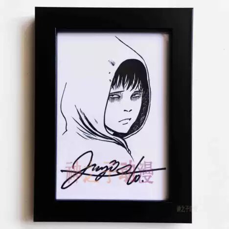 Educational counterfeit reference image (Untiteeeled). — educational counterfeit (FAKE) shikishi reference associated with Junji ITO