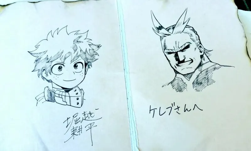 Educational authentic reference image (sketch2). — educational authentic (REAL) shikishi reference associated with Kohei Horikoshi