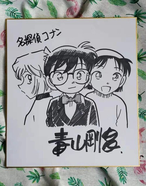 Educational counterfeit reference image (H9bf7e58087ed42a88a3f50c67023336d7.jpg_640x640Q90.jpg_). — educational counterfeit (FAKE) shikishi reference associated with Gosho Aoyama